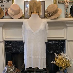 NWT “Free People” light gray v-neck shirt